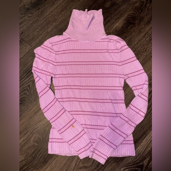 Urban Outfitters Purple Striped Turtleneck - Picture 1 of 3
